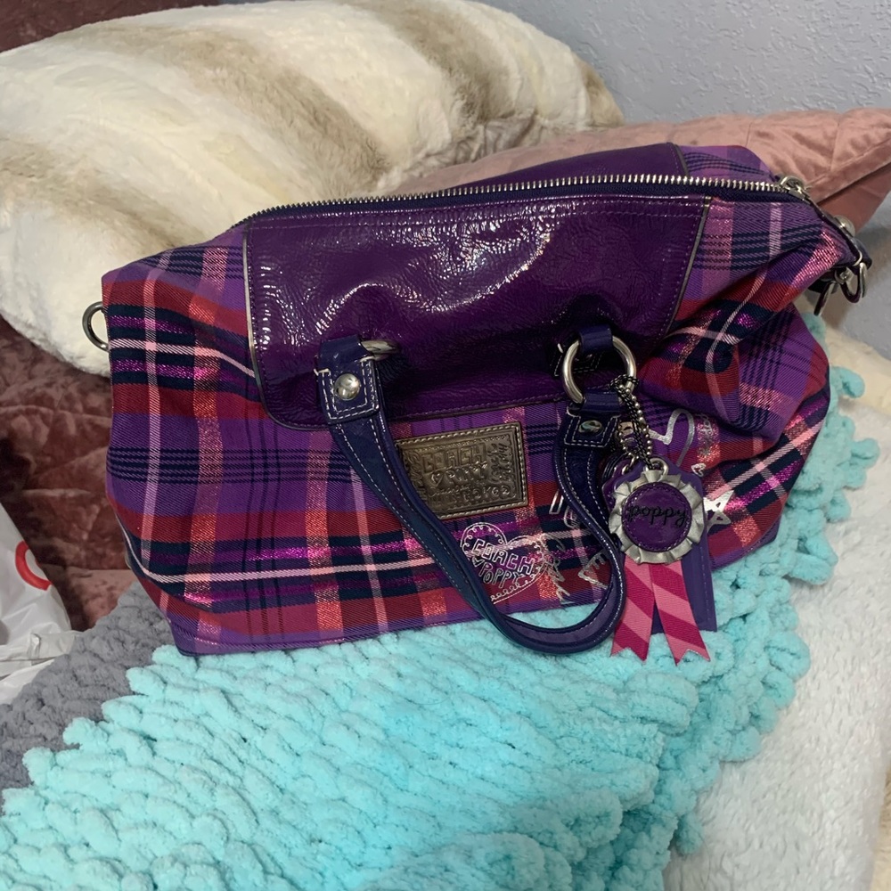 Super cute purple and pink coach purse